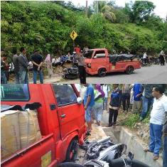 L300 Tabrak 3 Mahasiswa Pengendara Sepeda Motor Di Pangean